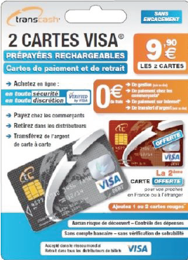 Cartes prepayees avec coupons